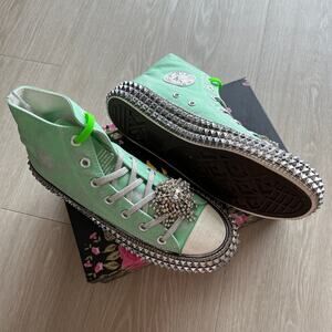 Nan-ku x Free People Cruise Studded Hi-Top Sneaker 39 US 9 Spring Mint Green NEW